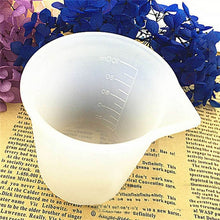 Load image into Gallery viewer, 5*7cm White Silicone Measuring Cup Resin Silicone Mould Handmade DIY Jewelry Making Tool Epoxy Resin Cup Crystal Scale